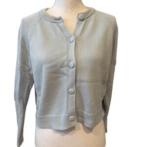 Universal Thread Cotton Cardigan Sweater Pale Blue M